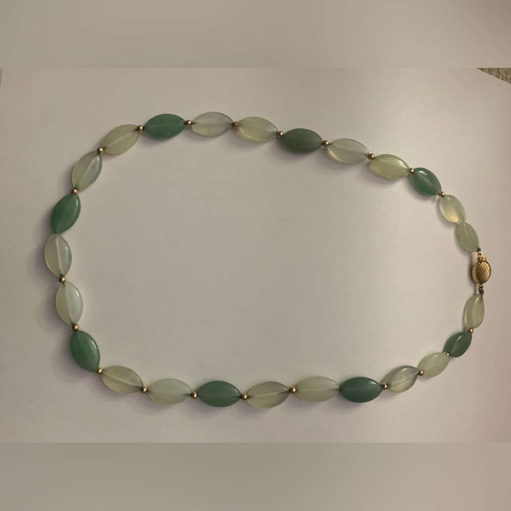 JewelMak Jade 14k Beads Necklace from Garnet Hill